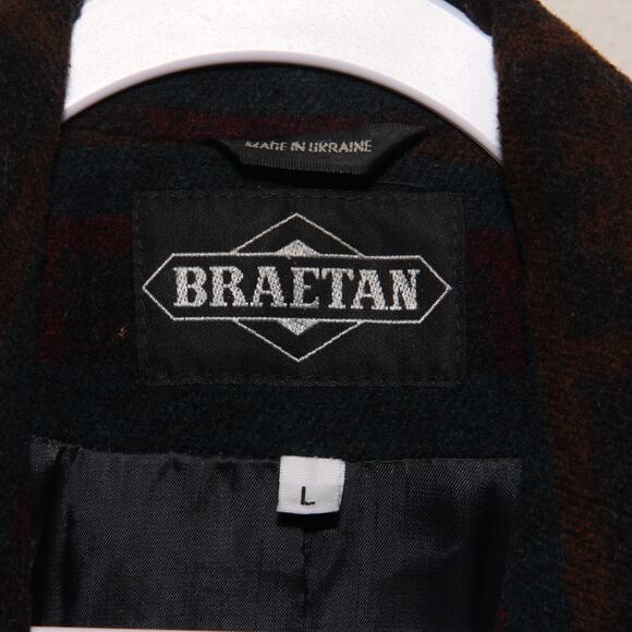 Vintage Braetan Wool Blend Blazer Coatigan Size L Southwestern Geometric - Picture 4 of 10